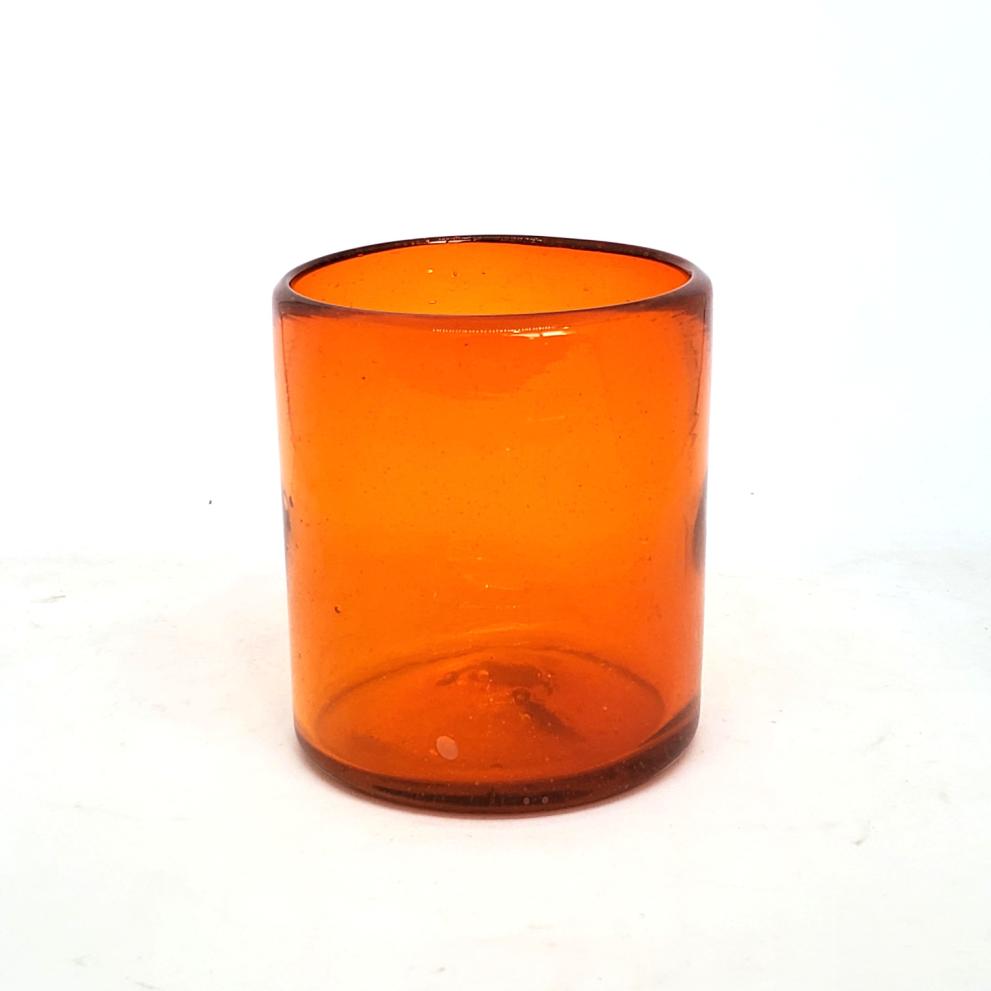 Sale Items / Solid Orange 9 oz Short Tumblers  / Enhance your favorite drink with these colorful handcrafted glasses.
